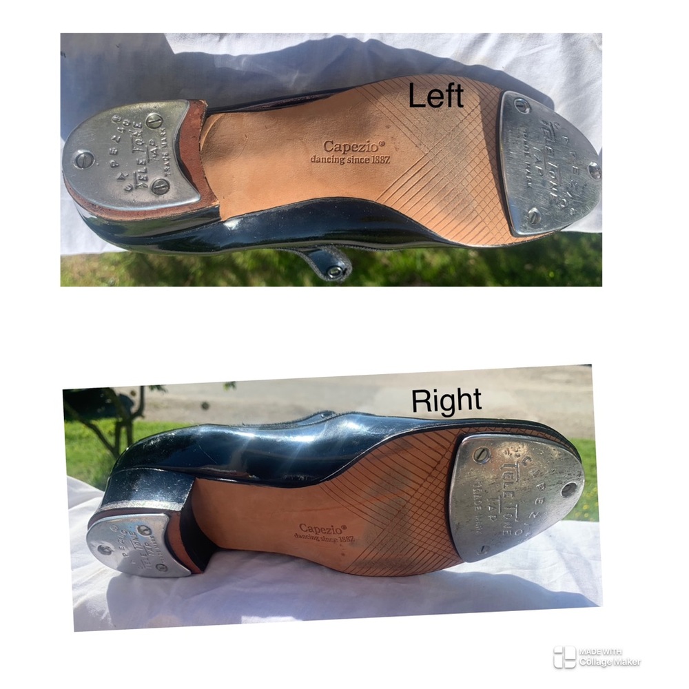 TAP SHOES euc PATENT Leather, Vintage, CAPEZIO, 8.5 sz - Picture 5 of 10